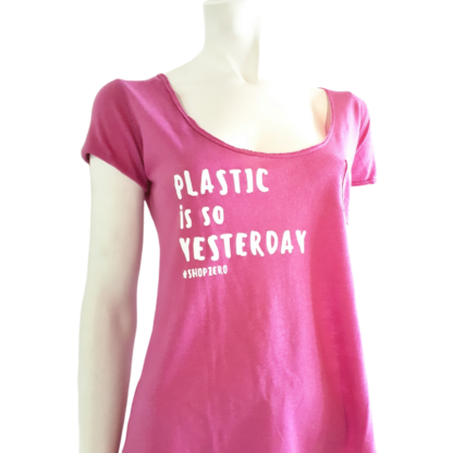 Plastic is so Yesterday Hemp T-Shirt Pink