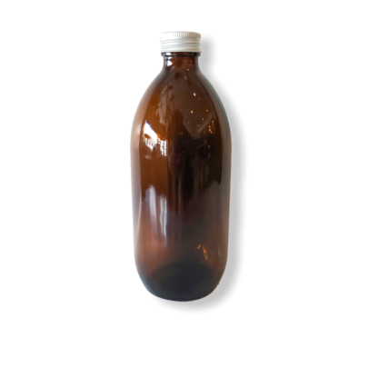 Glass Amber Bottle with Cap