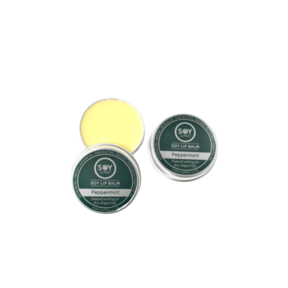 natural soy lip balms peppermint
